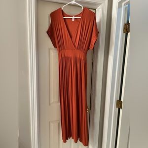 Super Soft & Luxe Burnt Orange Midi